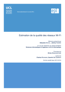 Estimation de la qualité des réseaux Wi-Fi
