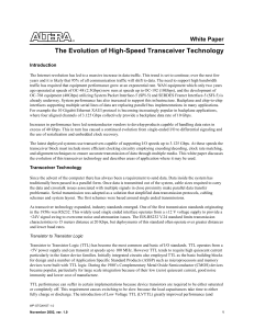 The Evolution of High-Speed Transceiver Technology - Intel