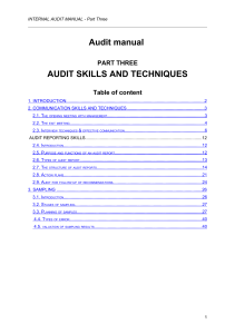 Part 3 Audit skills and techniques