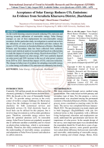 74 Acceptance of Solar Energy reduces CO2 Emissions