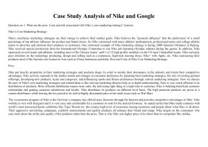Case Study Analysis of Nike and Google marketing management