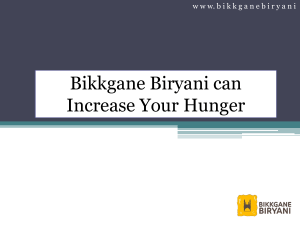 Bikkgane Biryani can Increase Your Hunger