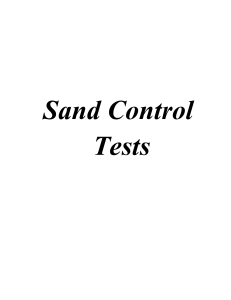 Sand Control Tests