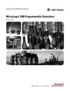 MicroLogix 1400 Programmable Controllers Instructions Manual, 1766-rm001 -en-p