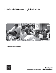 L18 - Studio 5000 Logix Basics - Lab Manual