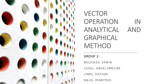 VECTOR OPERATION IN ANALYTICAL AND GRAPHICAL METHOD