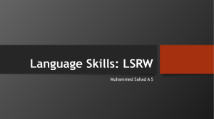 LSRW Seminar