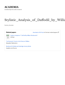 Stylistic Analysis of Daffodil by Willia