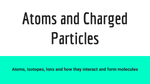 #1 - Atoms and Charged Particles (1)