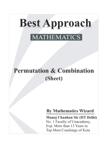 9. Permutation & Combination Sheet