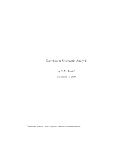 Stochastic Analysis Exercises