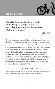 About Lois Lowry