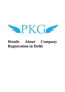 Details about Company registration in Delhi