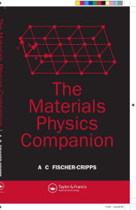 Fischer-Cripps, AC., (2012) The Materials Physics Companion