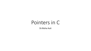 Pointers in C by ANA