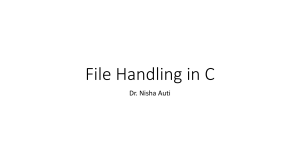 File Handling in C by ANA