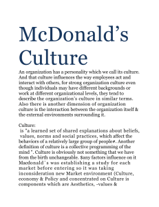 McDonald culture