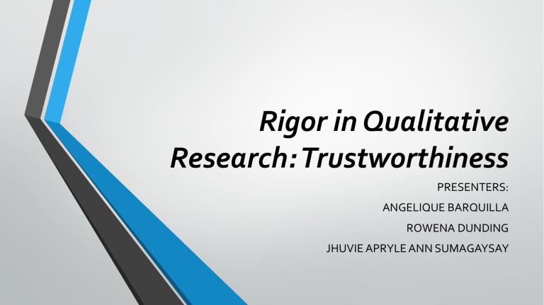 rigour in qualitative research meaning