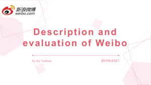 Description and evaluation of Weibo(1)(1)