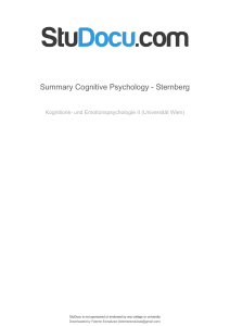 summary-cognitive-psychology-sternberg