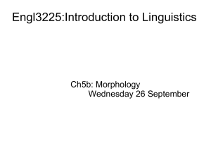 chapter 5  Introduction to Linguistics Morphology