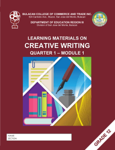 CWLM1 - FORMS OF WRITING