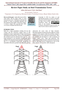 346 Review Paper Study on Steel Transmission Tower