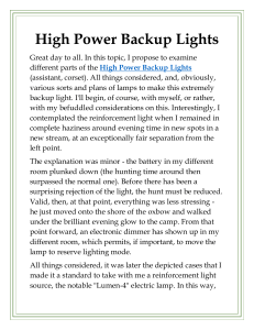 High Power Backup Lights