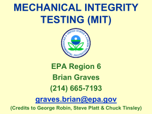Mechanical Integrity Testing(MIT) 2018 USA