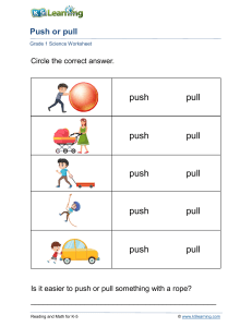 push and pull worksheet 
