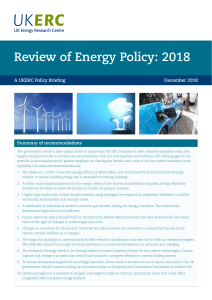 UKERC Review of Energy Policy 2018