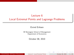 Local external points and lagrange problems