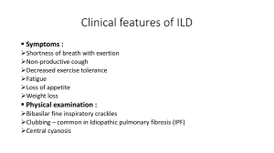 Clinical features of ILD