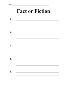 Fact or Fiction(I)