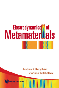 Electrodynamic of Metamaterials - Andrey K Sarychev