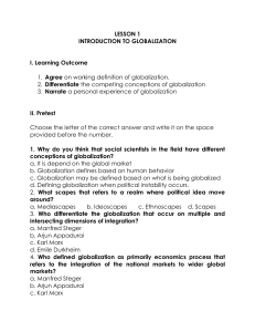 MODULE 1 INTRODUCTION TO GLOBALIZATION