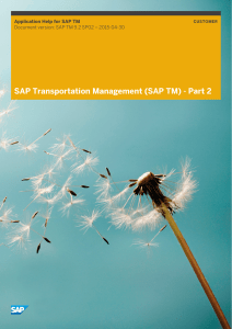SAP Transportation Management 92 SP02 (English (Part 2)E