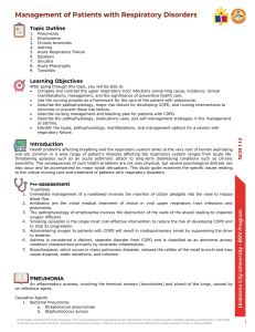 Respiratory Disorders Study Guide