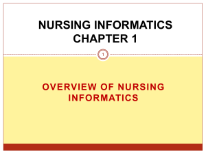 Ch 01 Overview of Nursing Informatics