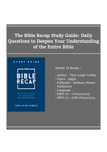 (Read) And (Download) The Bible Recap Study Guide: Daily Questions to Deepen Your Understanding of the Entire Bible