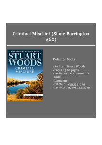 (Read)//(Download) Books Criminal Mischief (Stone Barrington #60)