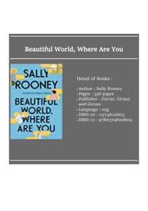 Download [ᵉᴮᵒᵒᵏ] Beautiful World, Where Are You
