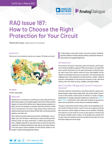 How to Choose the Right Protection for Your Circuit