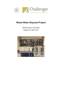 Waste Water Disposal Project Report