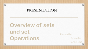 overview of set and set operations