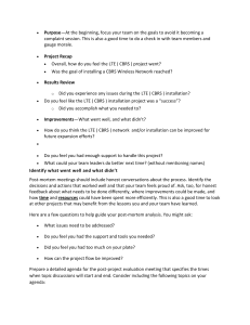 LTE Survey Questions