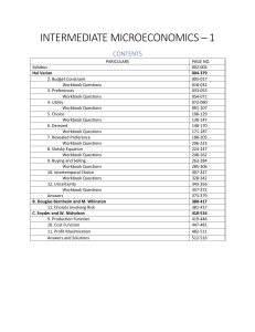Intermediate MicroEconomics-1 for Delhi University 3rd semester