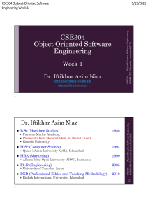 CSE304-OOSE Week 1