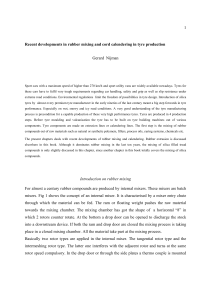 Mixing and calendering of rubber compounds