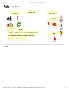 Genetic Mutations Make-A-Map - BrainPOP